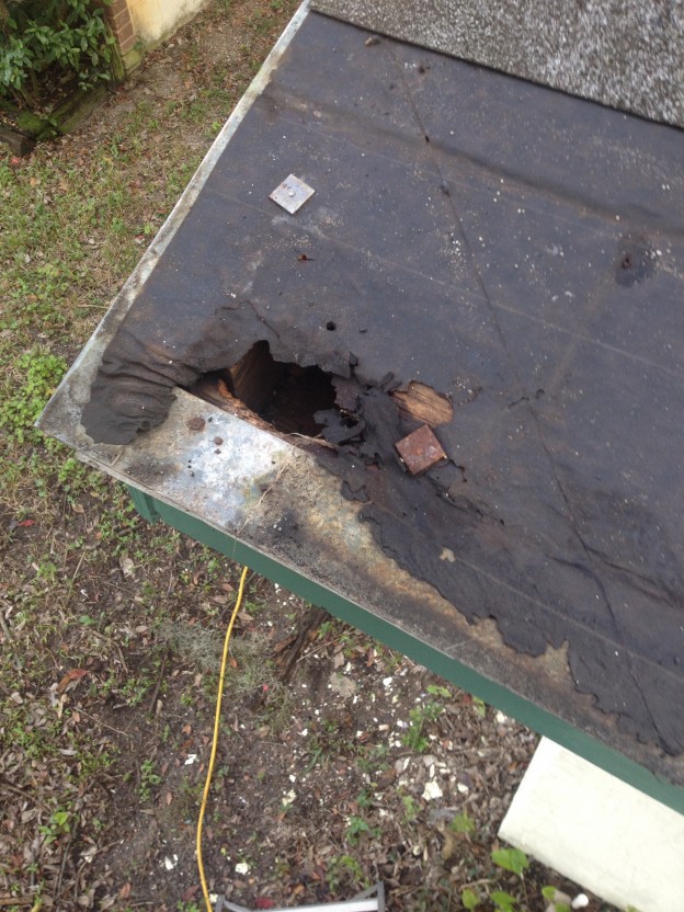 Hole In Roof Repaired